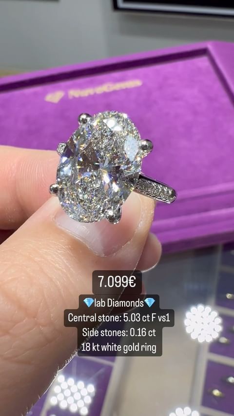 Oval Pave Ring 5ct