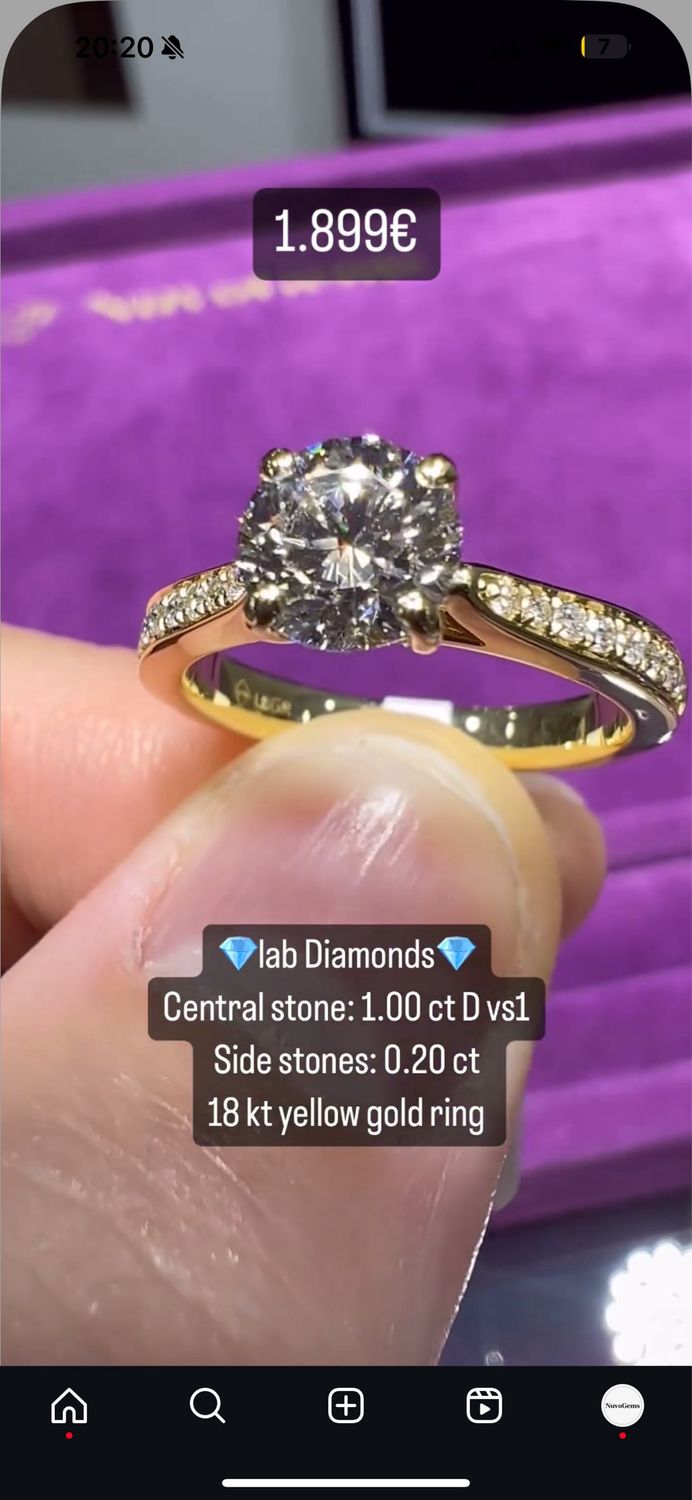 1ct Cathedral Ring Pave