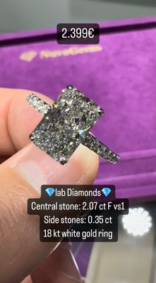 2.00ct Radiant Cut Ring Pave