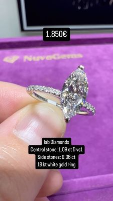 1ct Marquise Ring Pave