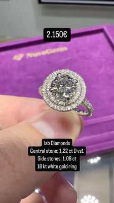 DOUBLE HALO SOLITAIRE RING