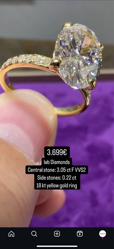 3ct Oval Pavé Solitaire 3ct Oval Pavé Solitaire