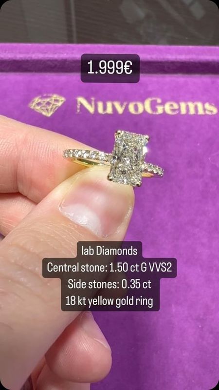 Radiant Pavé Ring 1.5CT Radiant Pavé Ring 1.5CT