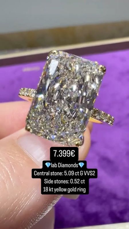 5ct Radiant Cut With Side Diamonds