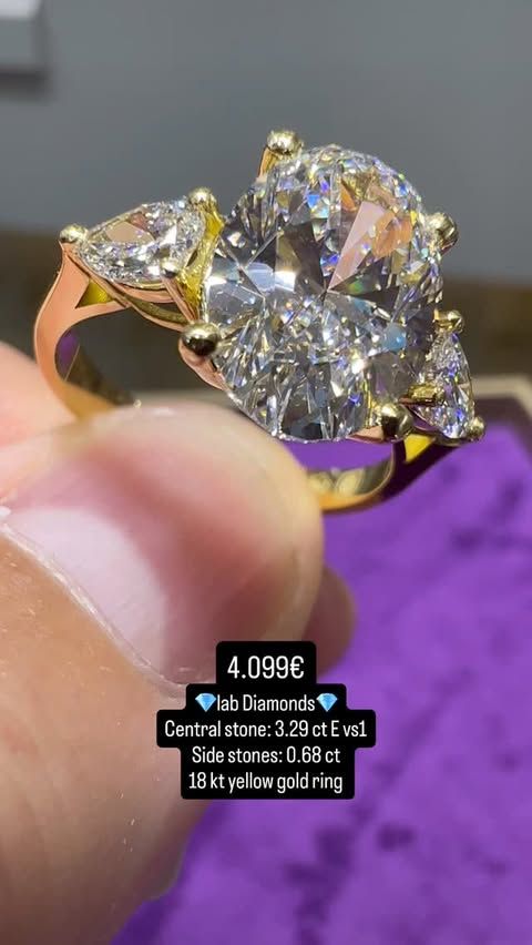 3.29ct Oval Pave With Side Pear Shapes