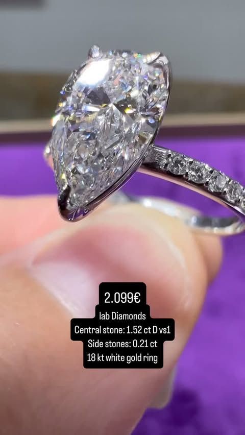 Pear Shape 1.50ct Pavé