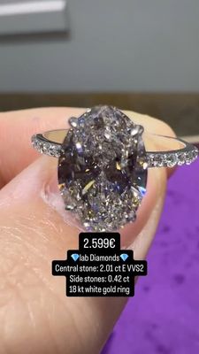 Oval Pavé Ring 2CT With Hidden Halo