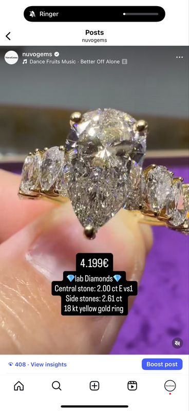 2ct PEAR SHAPE With Side Pear Shapes