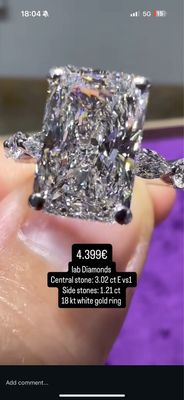 3.00 Radiant Cut Ring Marquise Band