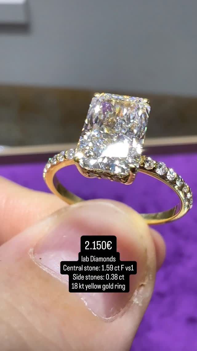 1.50ct Radiant Cut Ring Pave Hidden Halo