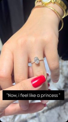 Oval Pavé Ring 1.5CT