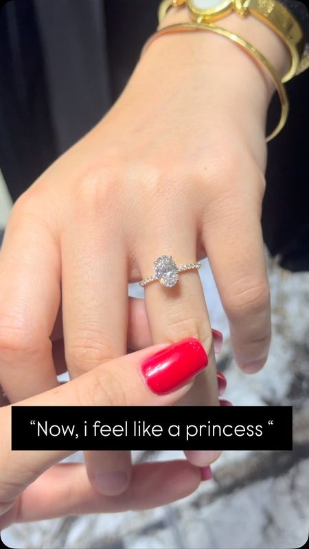Oval Pavé Ring 1.5CT