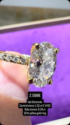 Oval Pavé Ring 1.5CT Oval Pavé Ring 1.5CT