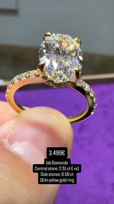 2.5ct Oval Pave Ring Hidden Halo 2.5ct Oval Pave Ring Hidden Halo