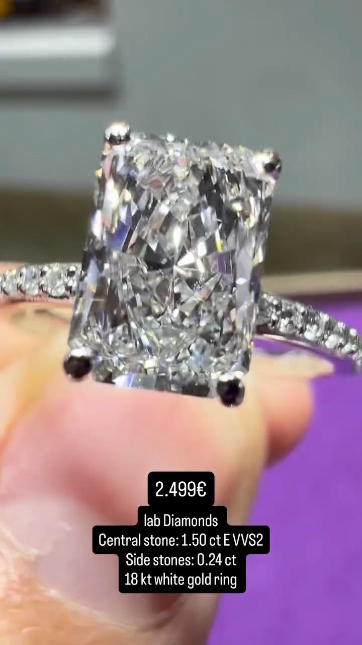 1.50ct Radiant Cut Ring Pave 1.50ct Radiant Cut Ring Pave
