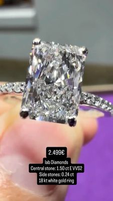 1.50ct Radiant Cut Ring Pave 1.50ct Radiant Cut Ring Pave