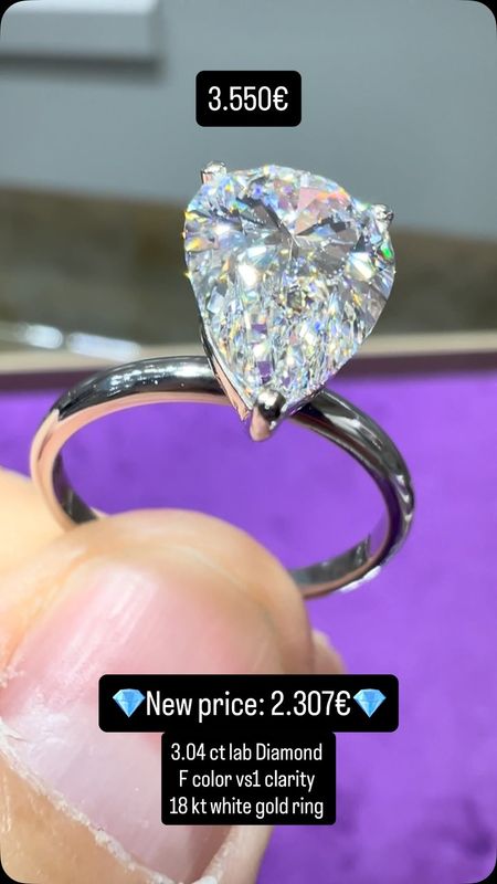 3ct Pear Shape Ring (F Vs1) 3ct Pear Shape Ring (F Vs1)