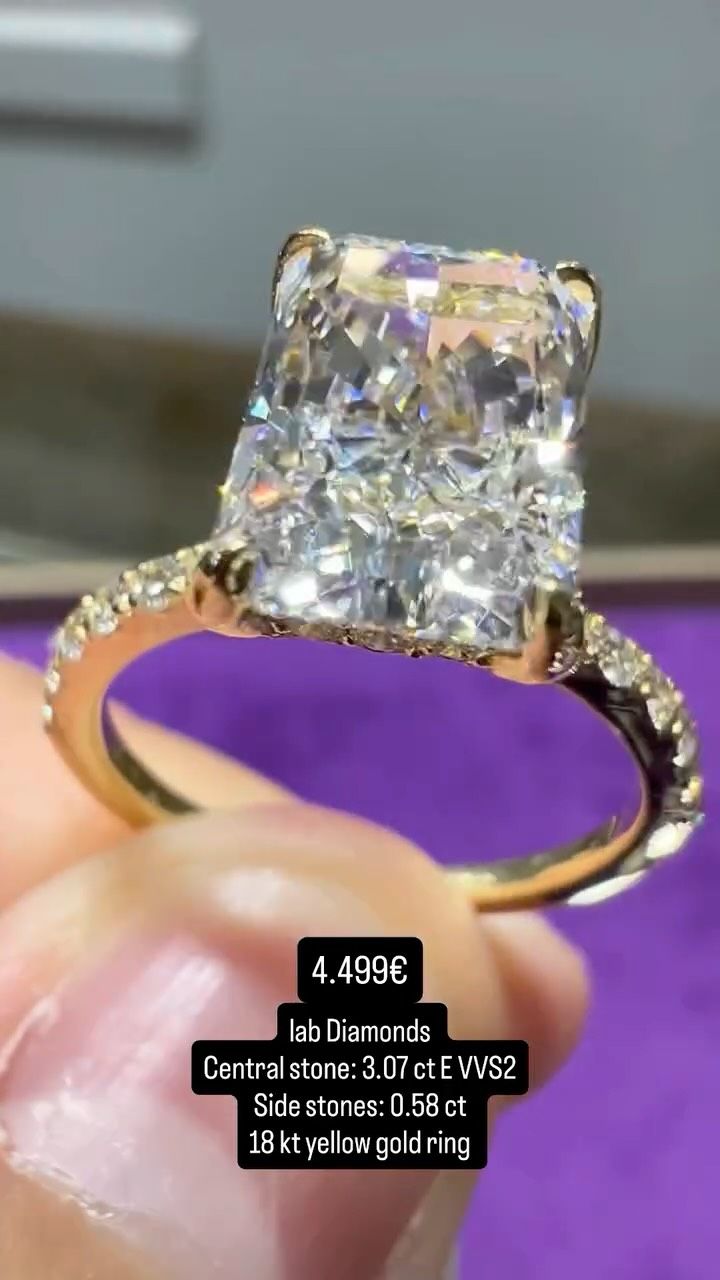 3.00 Radiant Cut Ring Pave 3.00 Radiant Cut Ring Pave