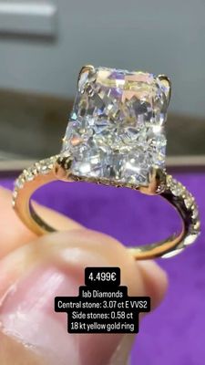 3.00 Radiant Cut Ring Pave 3.00 Radiant Cut Ring Pave