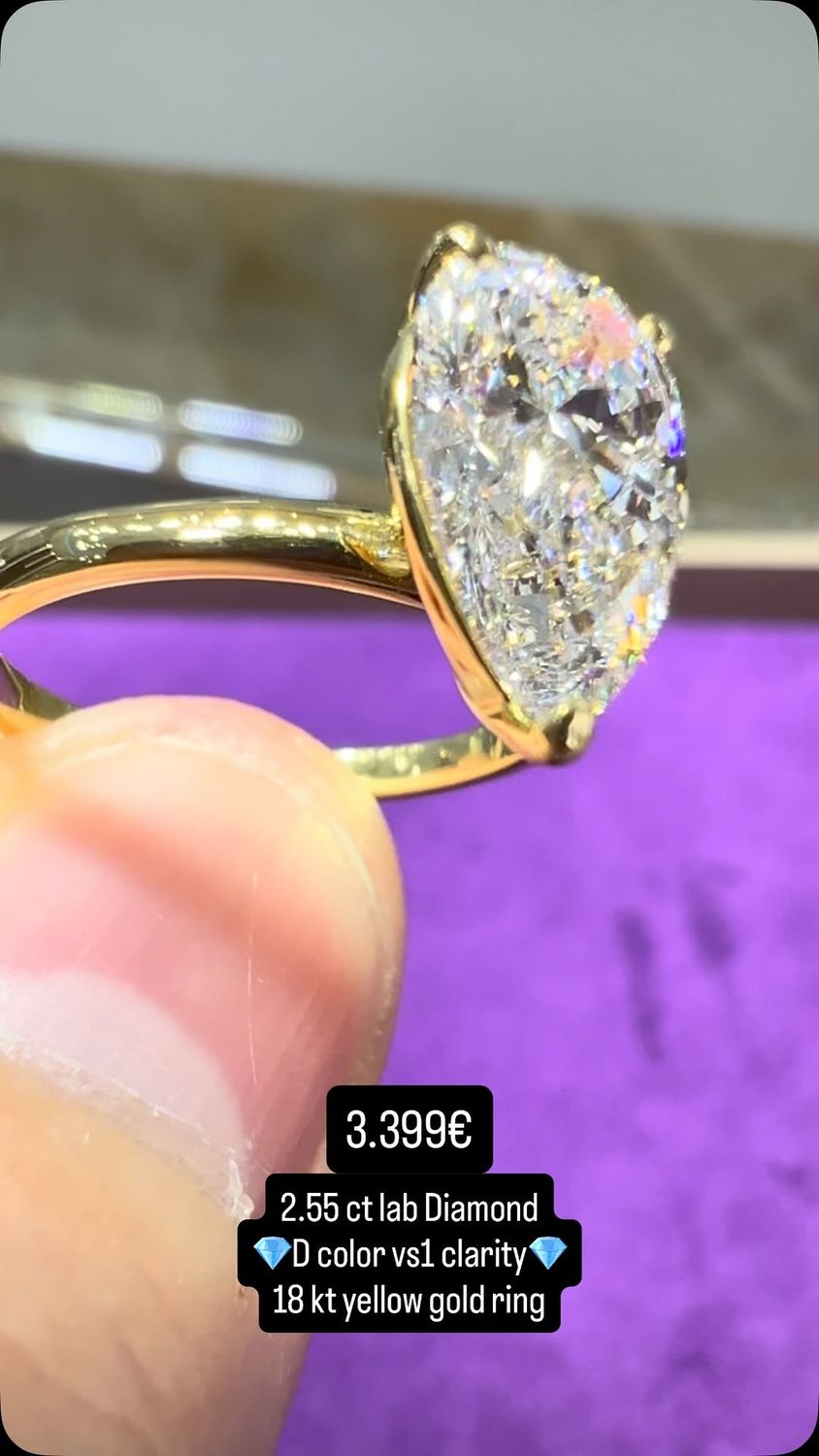 Pear Shape Classic Ring 2.5ct Pear Shape Classic Ring 2.5ct