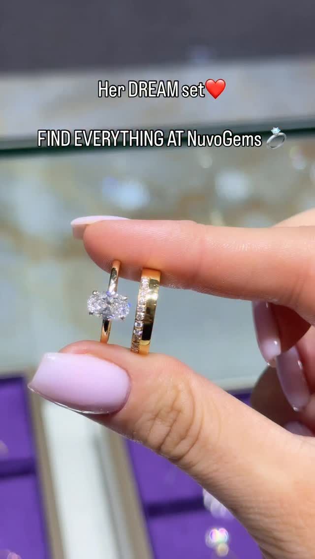 Oval set 1ct Classic And Wedding Band