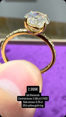 2ct OVAL Ring Pave 2ct OVAL Ring Pave
