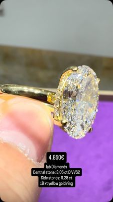 3ct Oval Hidden Halo (Wider Band) 3ct Oval Hidden Halo (Wider Band)