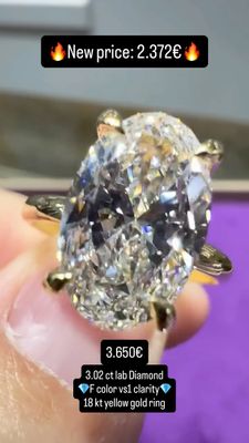 3ct Oval Solitaire (F Vs1)