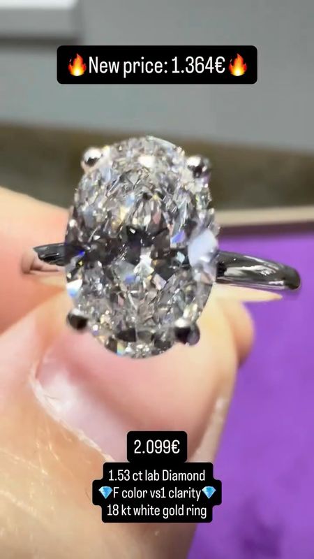 1.5ct Oval Classic (F Vs1)