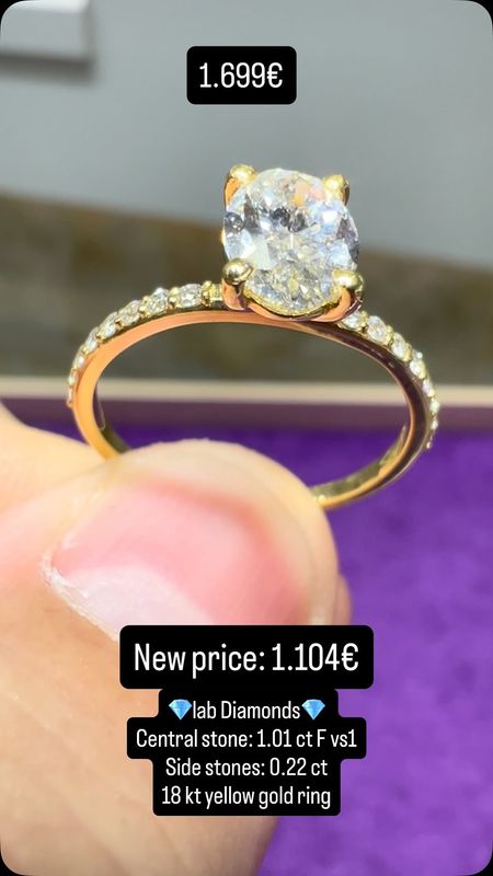 1ct Oval Pave (F Vs)