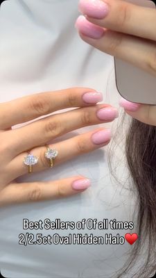 2ct Oval Hidden Halo