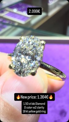 1.5 ct Oval Solitaire (D Vs2) 1.5 ct Oval Solitaire (D Vs2)