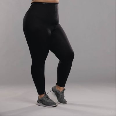 ANITA  SPORT TIGHTS COMPRESSIE EN MASSAGE BLACK PLUS SIZE