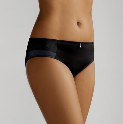 AMOENA SLIP JOY ZWART/BLAUW