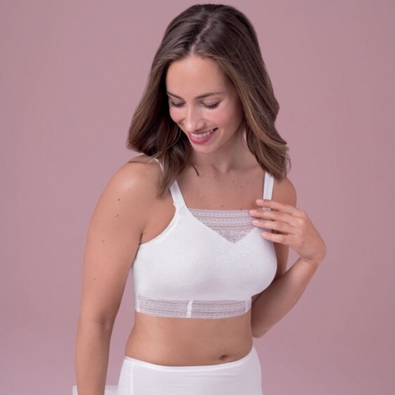 ANITA FLEUR BANDEAUTOP VAN KANT WIT