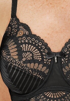 AMOENA KAROLINA PROTHESE BH MET BEUGEL ZWART