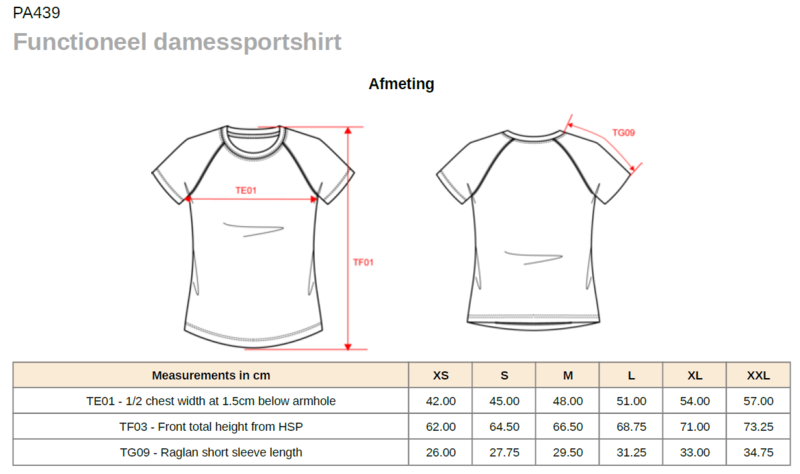 Sport Shirt - Quick Dry - DAMES - 100% polyester -ProAct