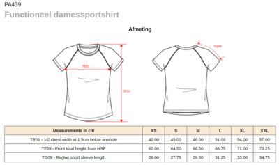 Sport Shirt - Quick Dry - DAMES - 100% polyester -ProAct