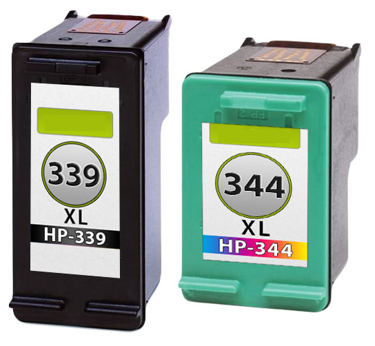 Inktcartridges HP nr.339 XL + 344 XL set (huismerk)