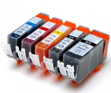 Inktcartridges Canon PGI-5bk / CLI-8 set incl photo kleuren (huismerk)