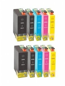Inktcartridges Epson 33 XL Voordeelpakket 10 stuks (huismerk)