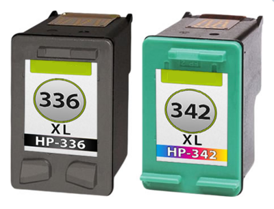 Inktcartridges HP nr.336 XL + 342 XL set (huismerk)