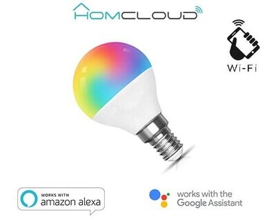 G45 Wifi lamp, E14, 4.5W, 380 lumen, RGB + Warm wit, dimbaar