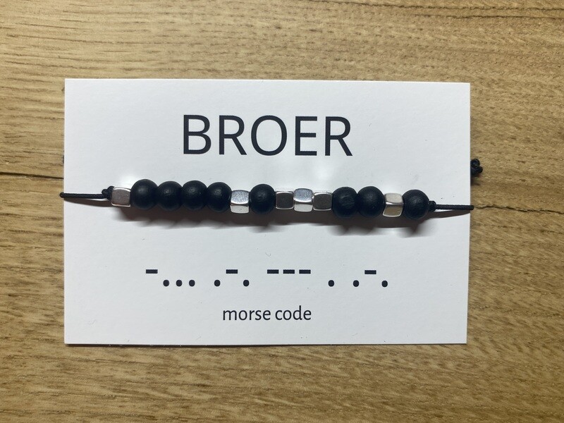 Armbandje morse code - BROER