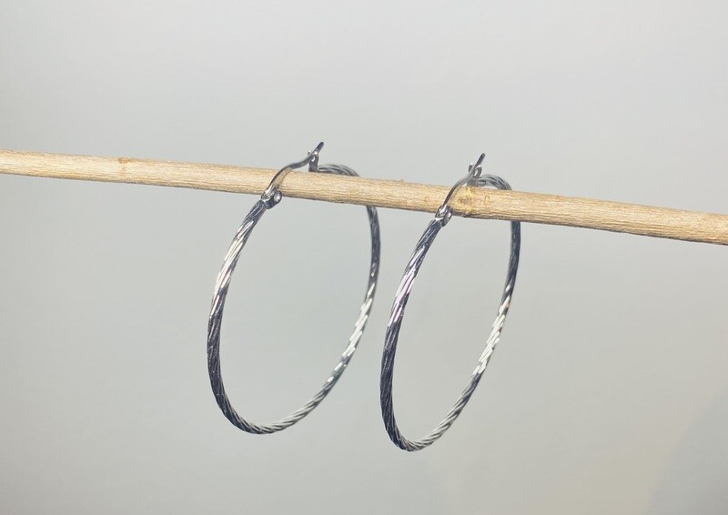 Oorbellen - ringen zilver