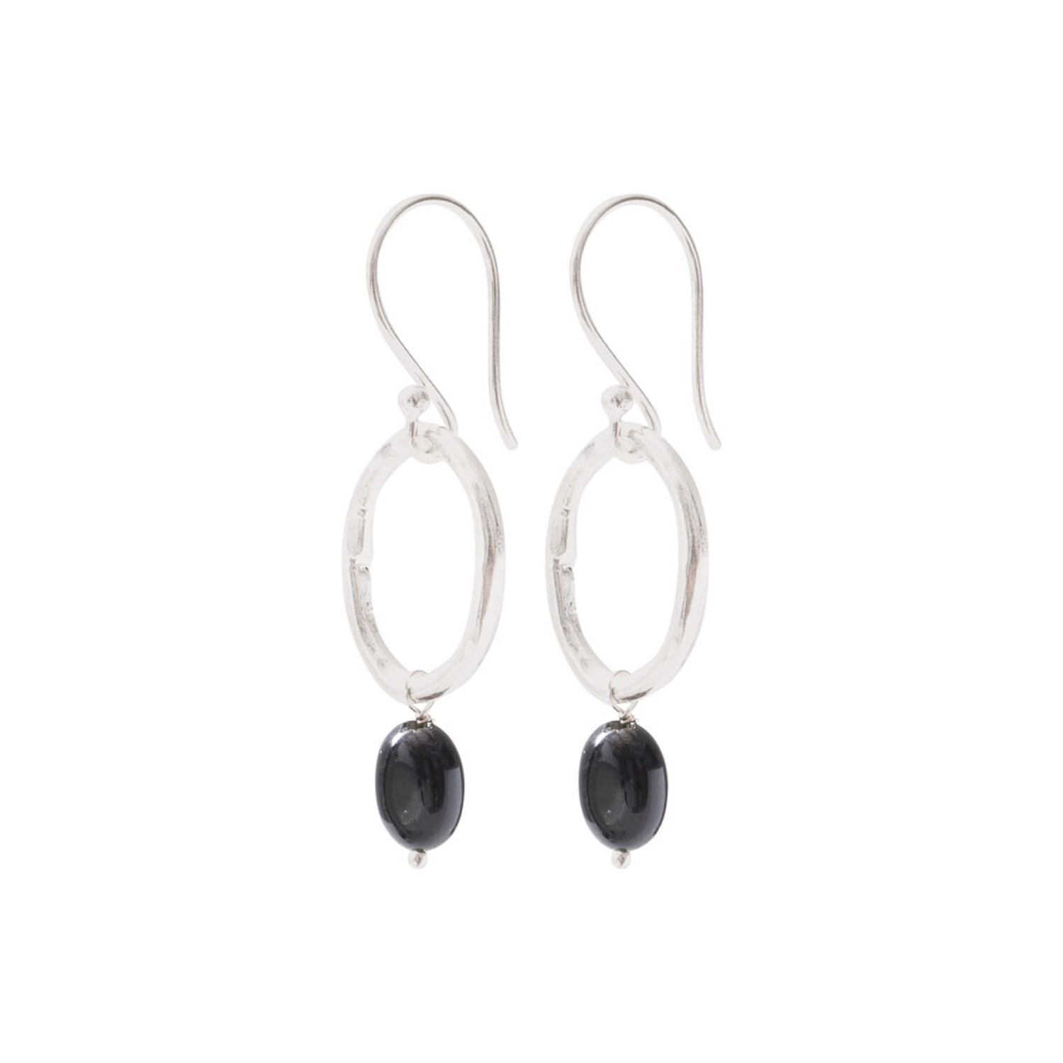 a Beautiful Story - Graceful earrings, Kleur: Zilver - Black Onyx