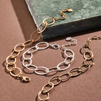 Biba - modern metallics (grote schakels)