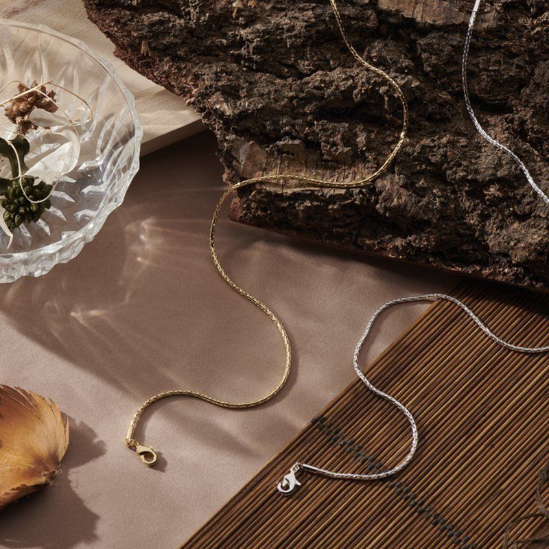 Biba - eenvoudige ketting (zilver)