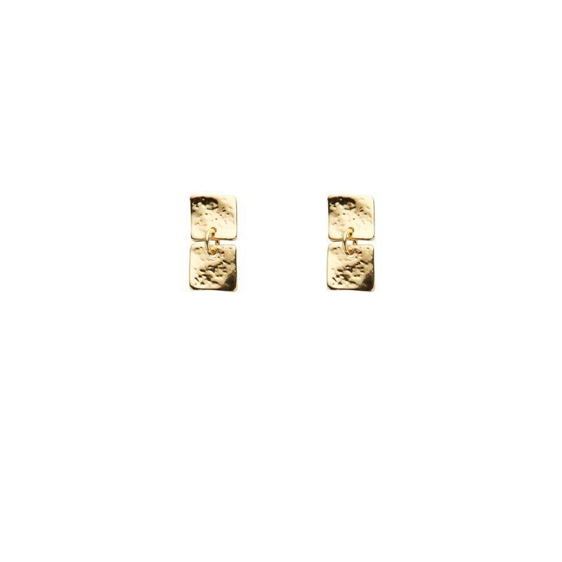 Biba - stekertjes vierkant (zilver), Kies je kleur: Goud (blinkend)