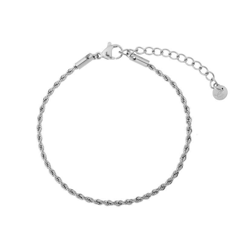 Essentialistics - Bracelet basic twisted, Kies je kleur:: Zilver